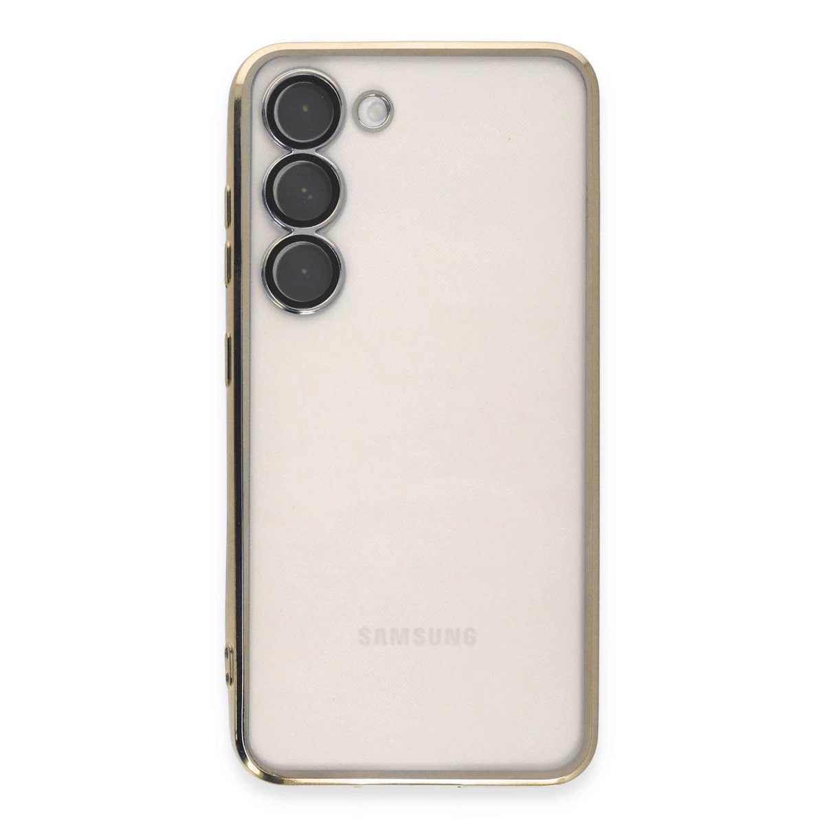 Samsung Galaxy S23 Plus Kılıf Razer Lensli Silikon - Gold