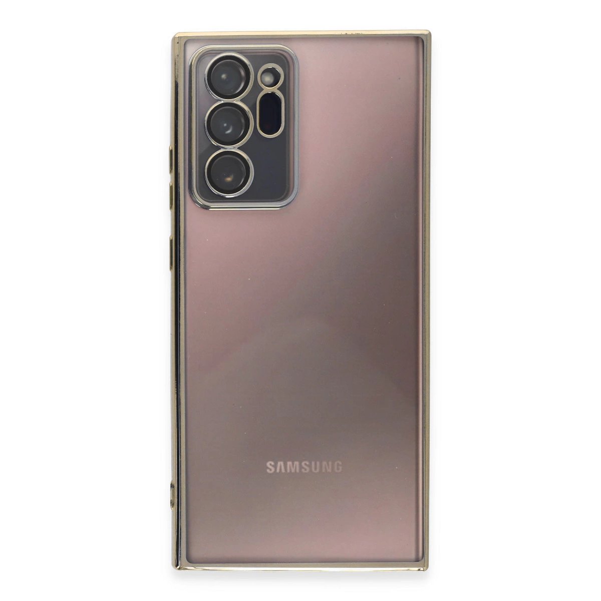 Samsung Galaxy Note 20 Ultra Kılıf Razer Lensli Silikon - Gold