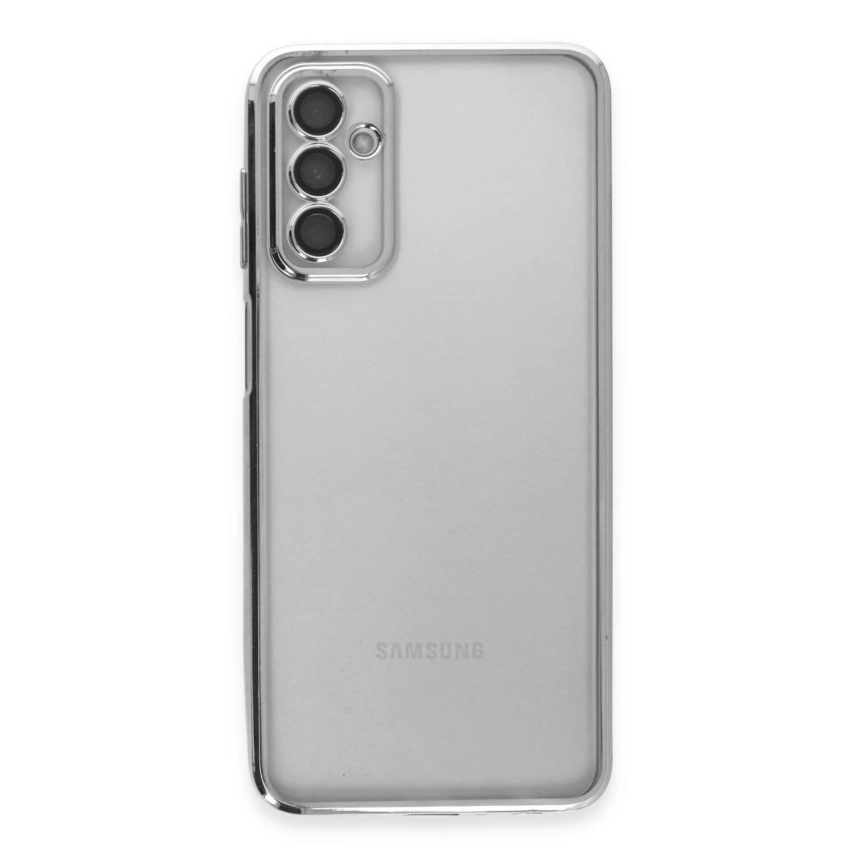 Samsung Galaxy M23 Kılıf Razer Lensli Silikon - Gümüş Samsung Galaxy M23 Kılıf Razer Lensli Silikon - Gümüş