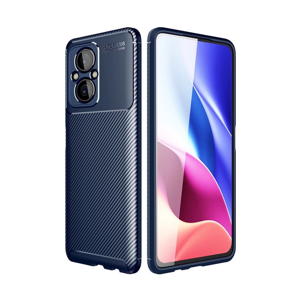 Xiaomi Poco M5 Kılıf Auto Focus Karbon Kapak - Lacivert Xiaomi Poco M5 Kılıf Auto Focus Karbon Kapak - Lacivert