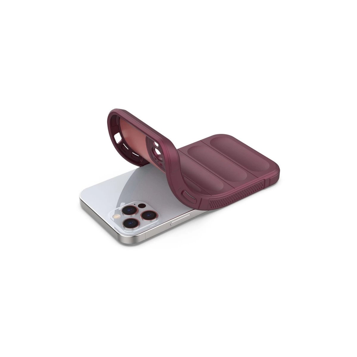 İphone 12 Pro Kılıf Optimum Silikon - Bordo