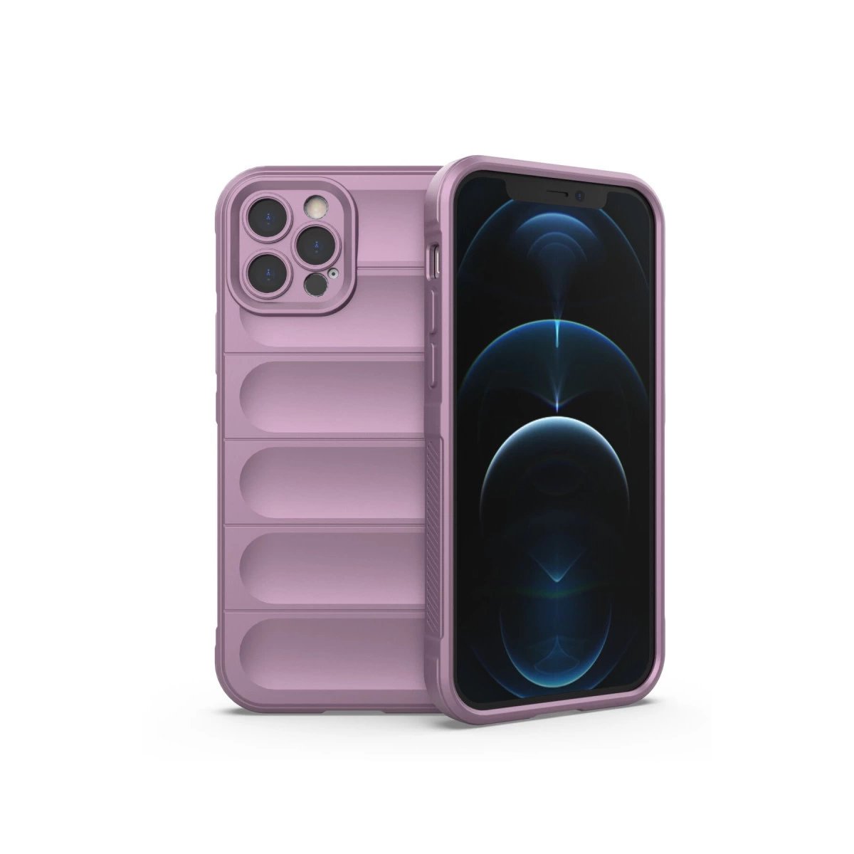 İphone 12 Pro Kılıf Optimum Silikon - Mor İphone 12 Pro Kılıf Optimum Silikon - Mor
