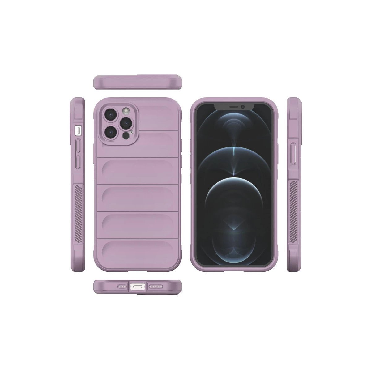 İphone 12 Pro Kılıf Optimum Silikon - Mor İphone 12 Pro Kılıf Optimum Silikon - Mor
