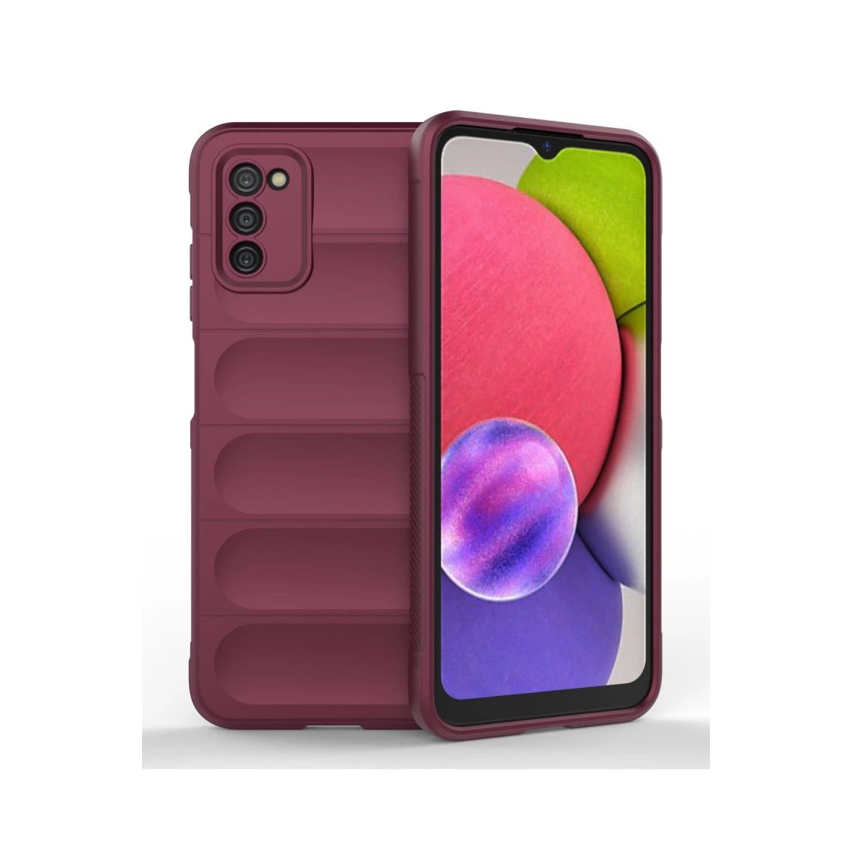 Samsung Galaxy A03s Kılıf Optimum Silikon - Bordo Samsung Galaxy A03s Kılıf Optimum Silikon - Bordo