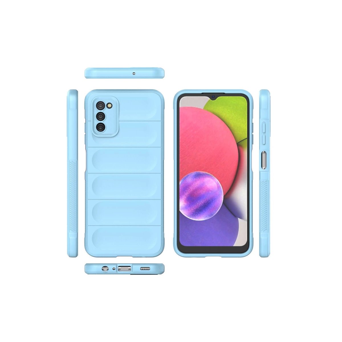 Samsung Galaxy A03s Kılıf Optimum Silikon - Sky Blue Samsung Galaxy A03s Kılıf Optimum Silikon - Sky Blue