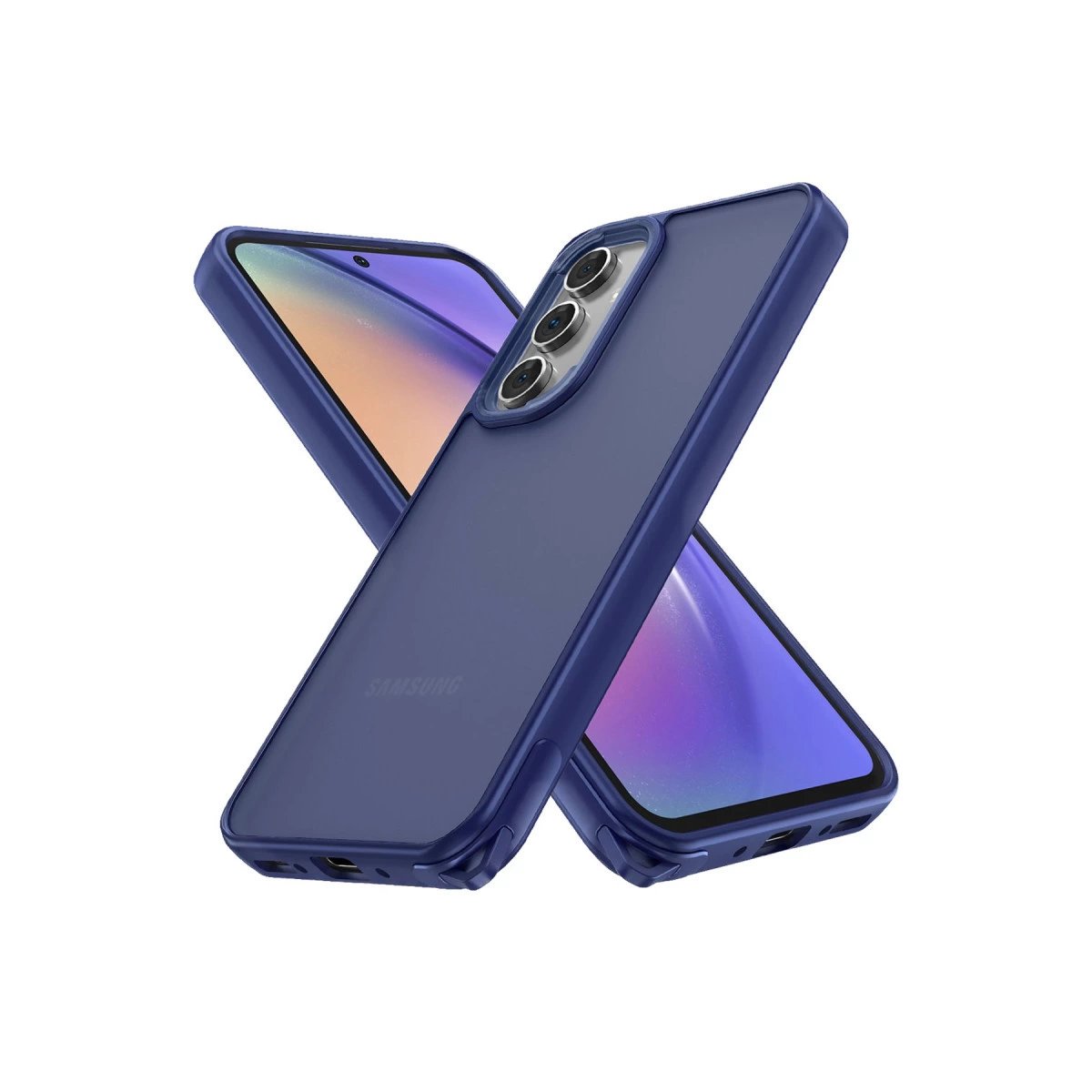 Samsung Galaxy A05s Kılıf Elegant Kapak - Lacivert Samsung Galaxy A05s Kılıf Elegant Kapak - Lacivert