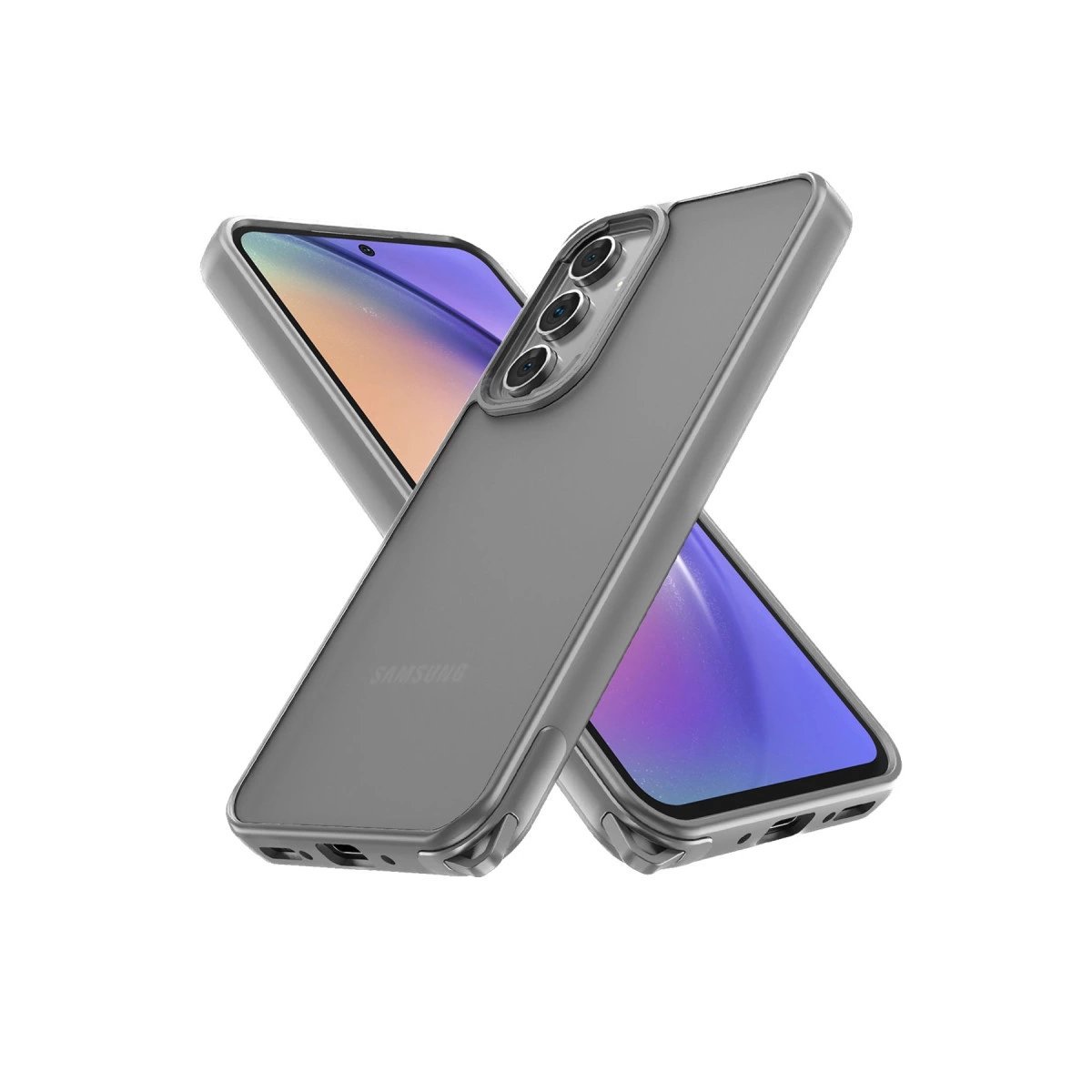 Samsung Galaxy A05s Kılıf Elegant Kapak - Titan Gri