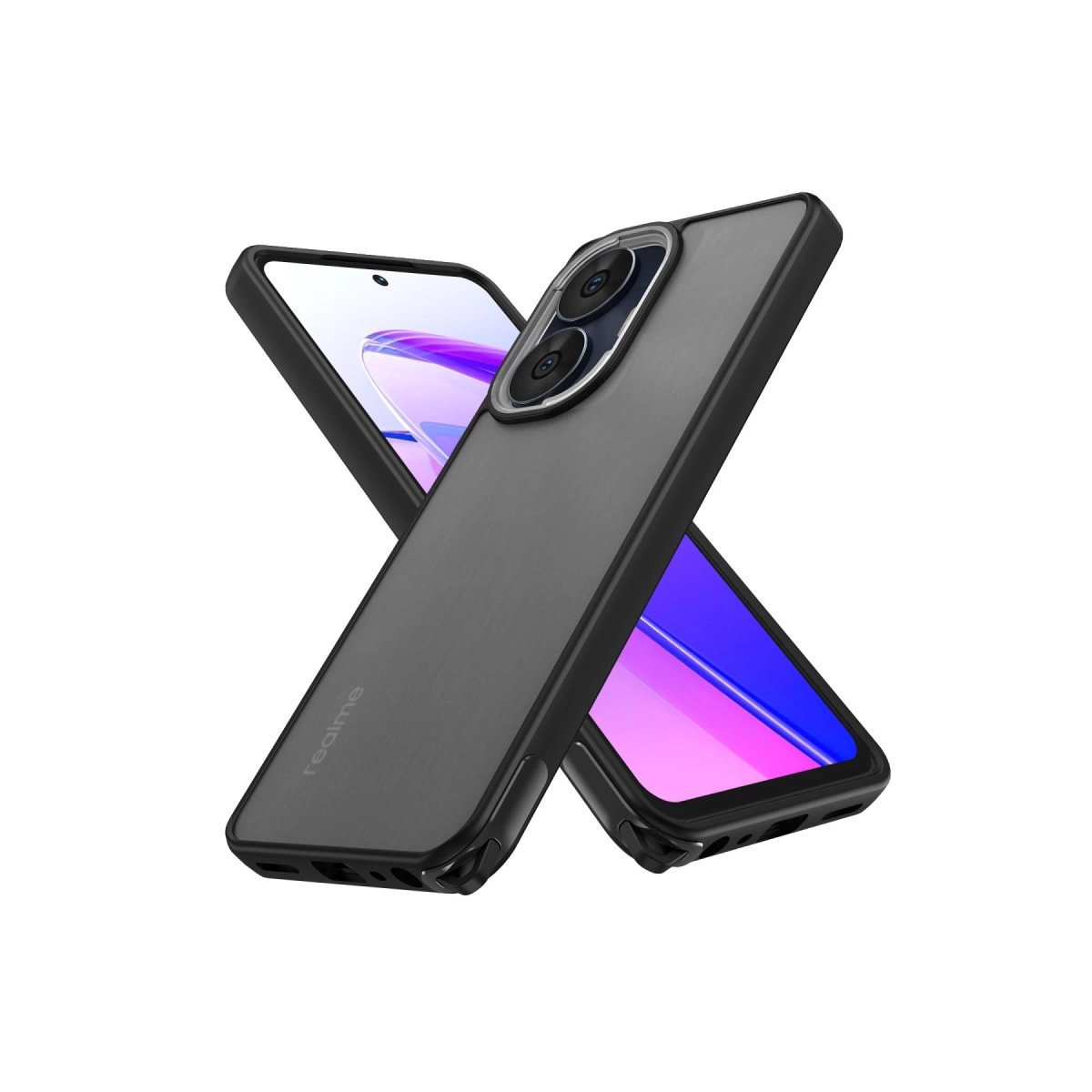 Realme C55 Kılıf Elegant Kapak - Siyah Realme C55 Kılıf Elegant Kapak - Siyah