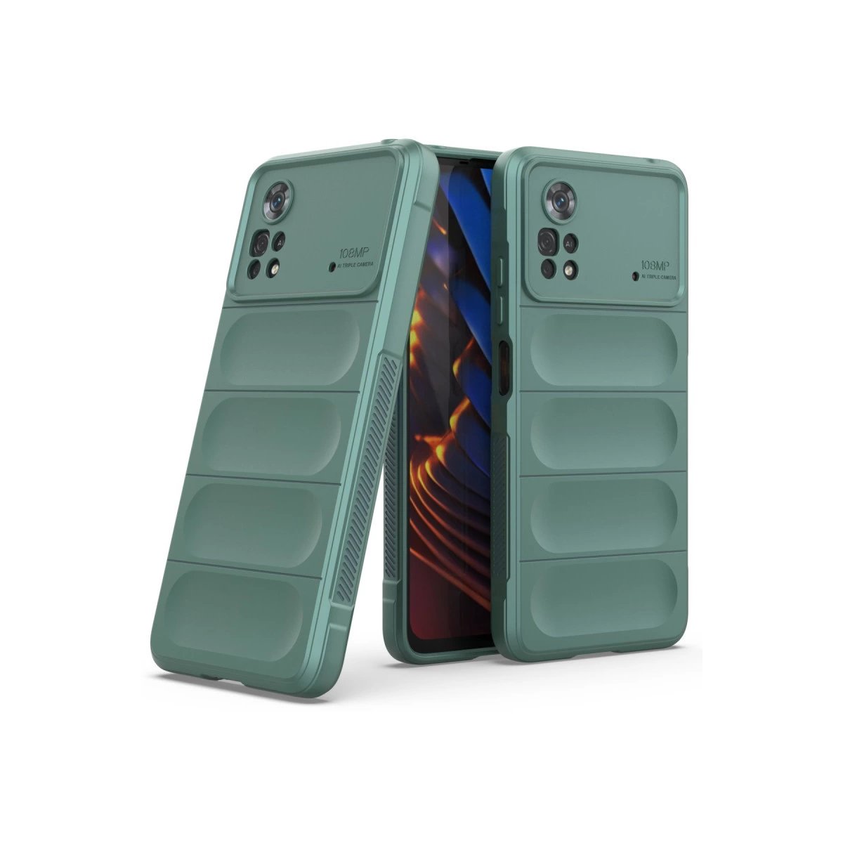 Xiaomi Poco X4 Pro 5g Kılıf Optimum Silikon - Koyu Yeşil Xiaomi Poco X4 Pro 5g Kılıf Optimum Silikon - Koyu Yeşil
