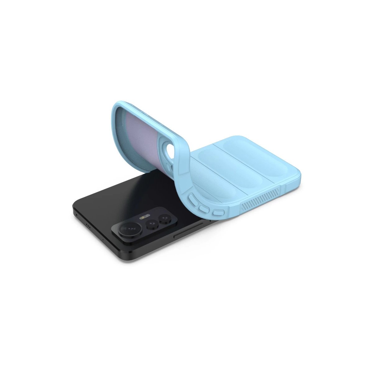 Xiaomi Mi 12 Lite Kılıf Optimum Silikon - Sky Blue Xiaomi Mi 12 Lite Kılıf Optimum Silikon - Sky Blue
