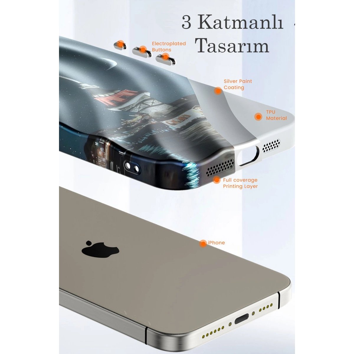 İphone 13 Pro Kılıf Crew Desenli Kapak - Çiçek İphone 13 Pro Kılıf Crew Desenli Kapak - Çiçek