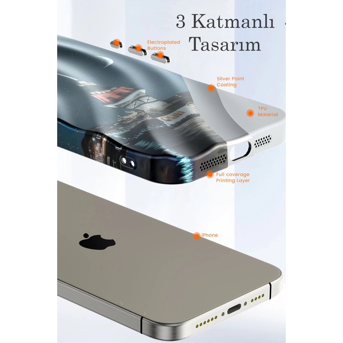 İphone 14 Pro Kılıf Crew Desenli Kapak - Çiçek İphone 14 Pro Kılıf Crew Desenli Kapak - Çiçek