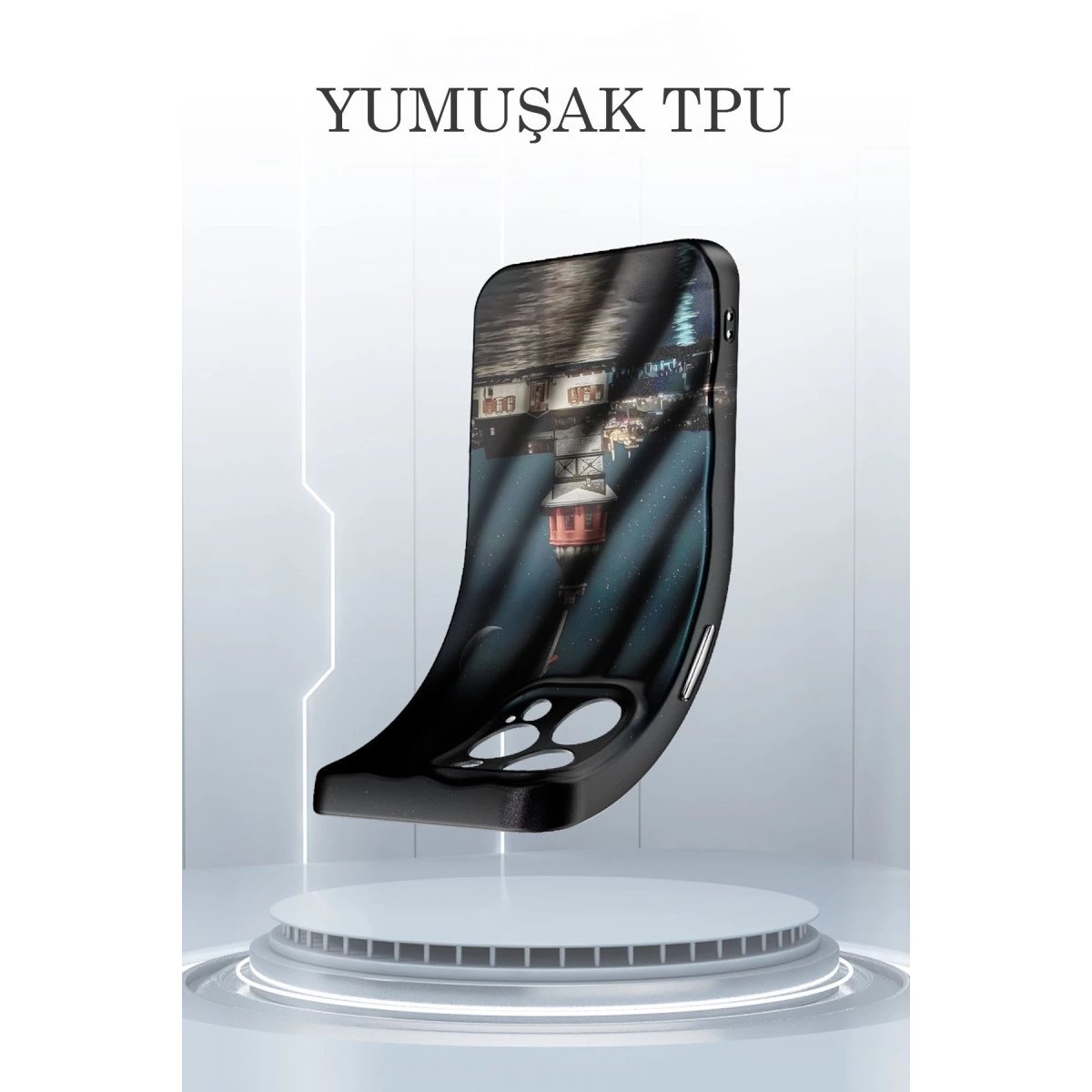 İphone 14 Pro Max Kılıf Crew Desenli Kapak - Çiçek