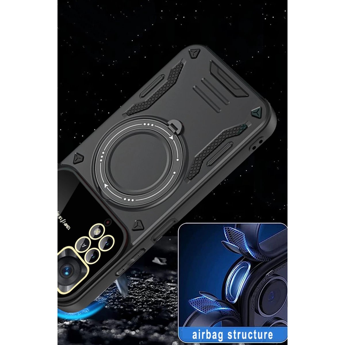 Xiaomi Redmi Note 12 Pro 4g Kılıf Joy Lens Standlı Kapak - Mor Xiaomi Redmi Note 12 Pro 4g Kılıf Joy Lens Standlı Kapak - Mor