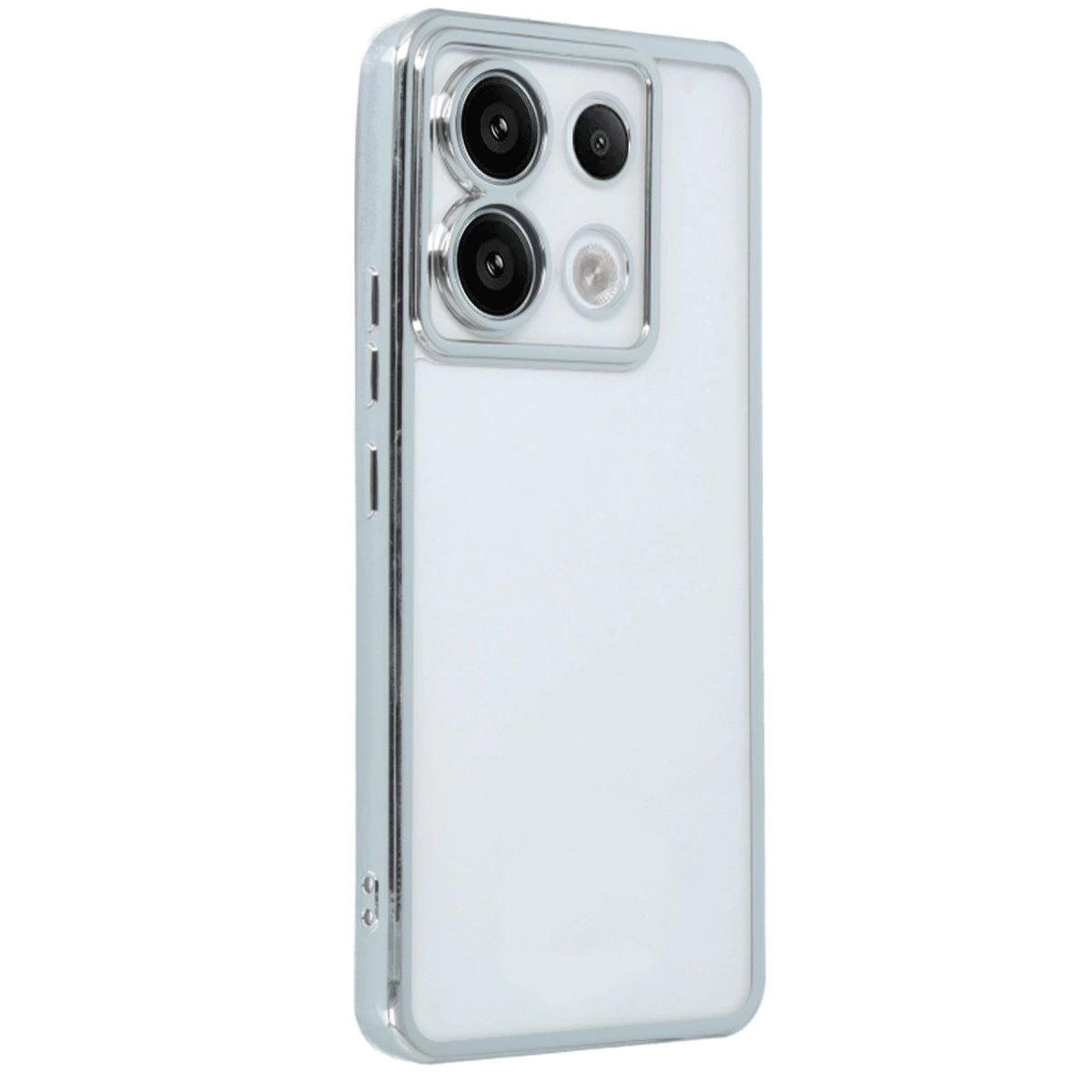 Xiaomi Poco X6 Kılıf Razer Lensli Silikon - Gümüş Xiaomi Poco X6 Kılıf Razer Lensli Silikon - Gümüş