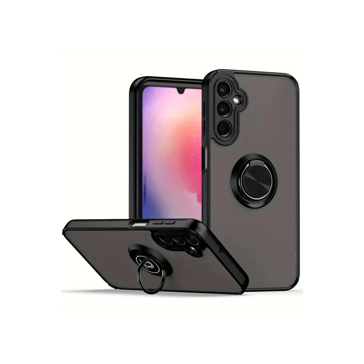 Samsung Galaxy S25 Kılıf Montreal Yüzüklü Silikon Kapak - Siyah Samsung Galaxy S25 Kılıf Montreal Yüzüklü Silikon Kapak - Siyah