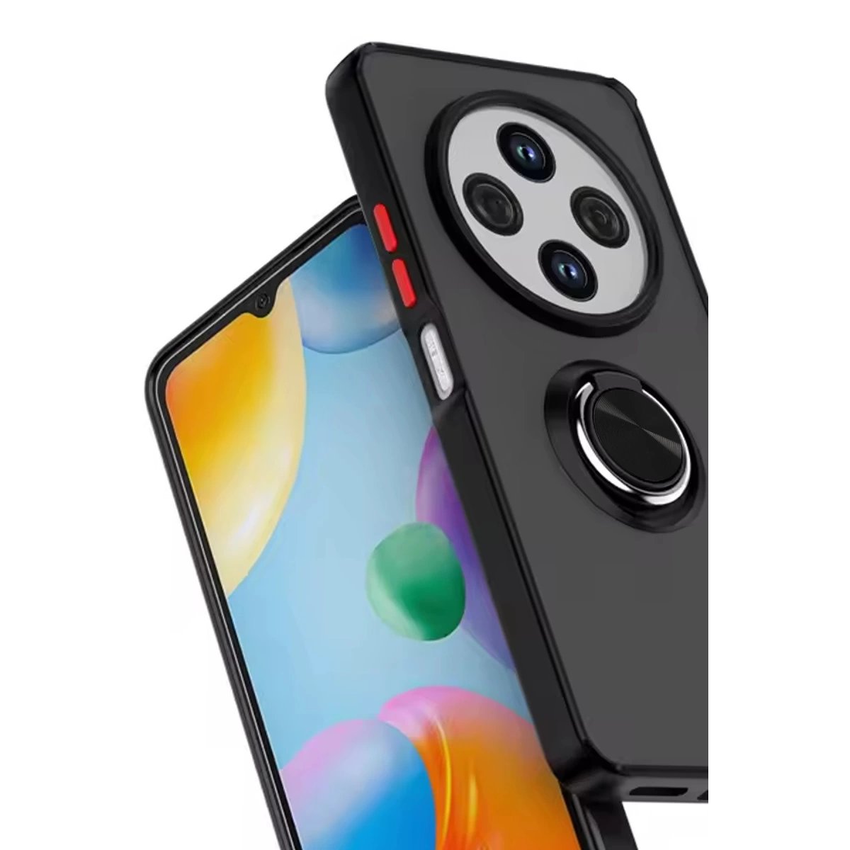 Xiaomi Redmi 14c Kılıf Montreal Yüzüklü Silikon Kapak - Lacivert Xiaomi Redmi 14c Kılıf Montreal Yüzüklü Silikon Kapak - Lacivert