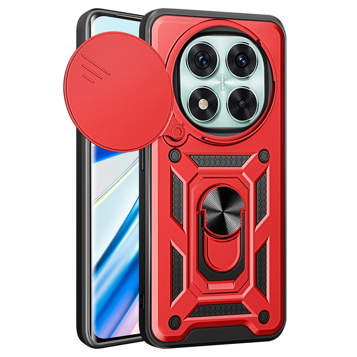 Xiaomi Redmi Note 14 Pro 5g Kılıf Pars Lens Yüzüklü Silikon - Kırmızı Xiaomi Redmi Note 14 Pro 5g Kılıf Pars Lens Yüzüklü Silikon - Kırmızı