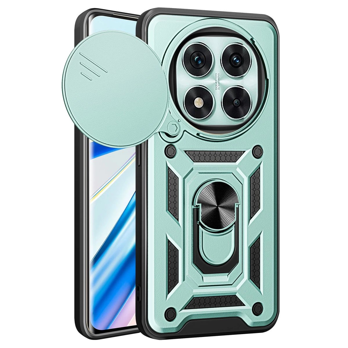 Xiaomi Redmi Note 14 Pro 5g Kılıf Pars Lens Yüzüklü Silikon - Yeşil Xiaomi Redmi Note 14 Pro 5g Kılıf Pars Lens Yüzüklü Silikon - Yeşil