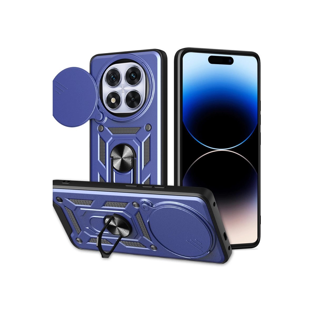 Xiaomi Redmi Note 14 Pro Plus Kılıf Pars Lens Yüzüklü Silikon - Lacivert Xiaomi Redmi Note 14 Pro Plus Kılıf Pars Lens Yüzüklü Silikon - Lacivert