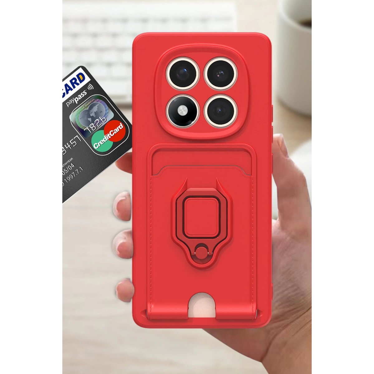 Xiaomi Redmi Note 14 Pro Plus Kılıf Zuma Kartvizitli Yüzüklü Silikon - Siyah Xiaomi Redmi Note 14 Pro Plus Kılıf Zuma Kartvizitli Yüzüklü Silikon - Siyah