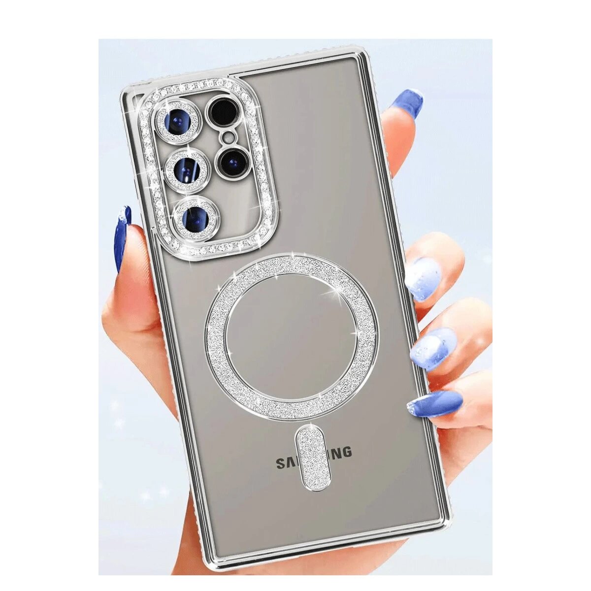 Samsung Galaxy S25 Ultra Kılıf Joke Simli Magneticsafe Kılıf - Siyah Samsung Galaxy S25 Ultra Kılıf Joke Simli Magneticsafe Kılıf - Siyah