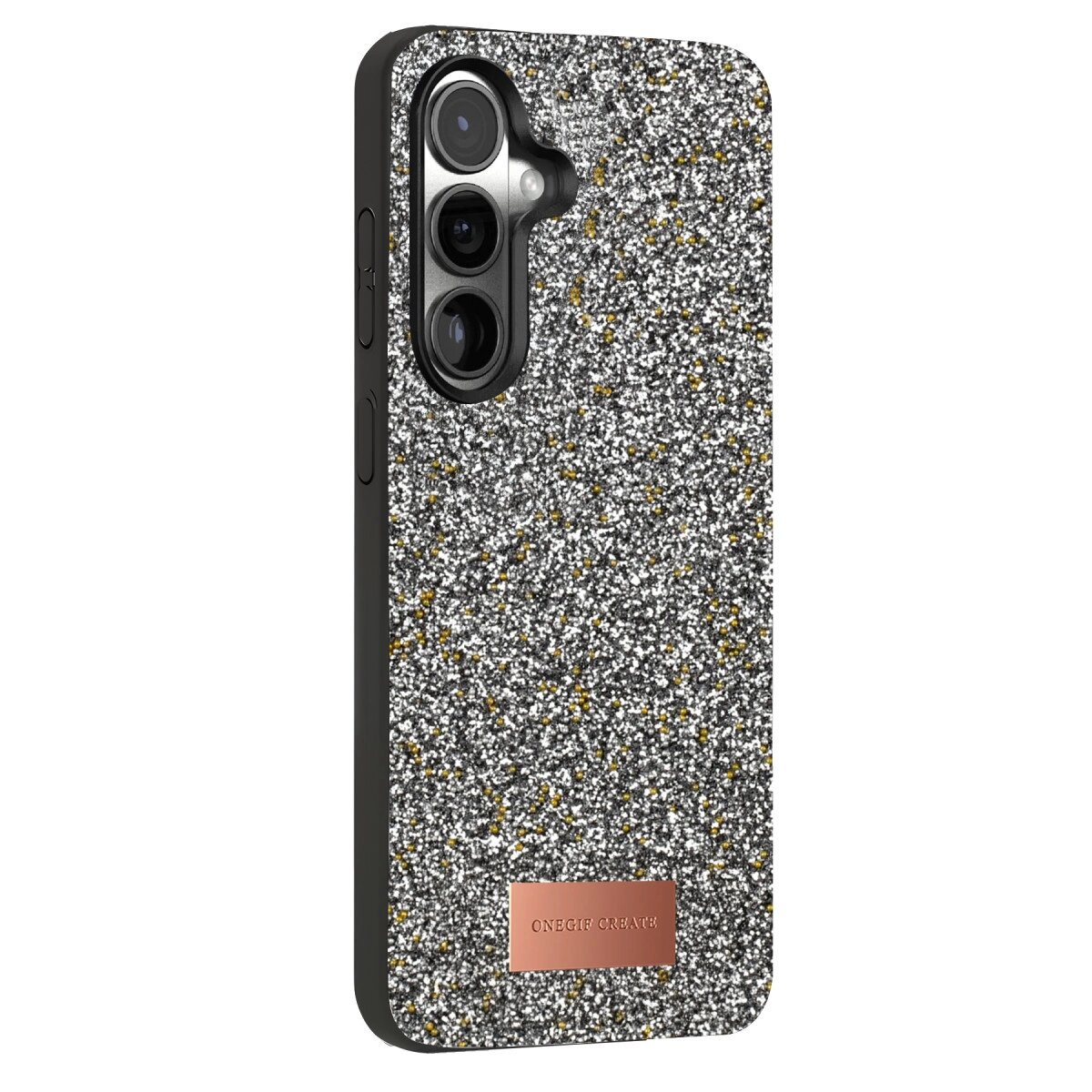 Onegif Samsung Galaxy S25 Plus Bright Simli Kapak - Gold Onegif Samsung Galaxy S25 Plus Bright Simli Kapak - Gold
