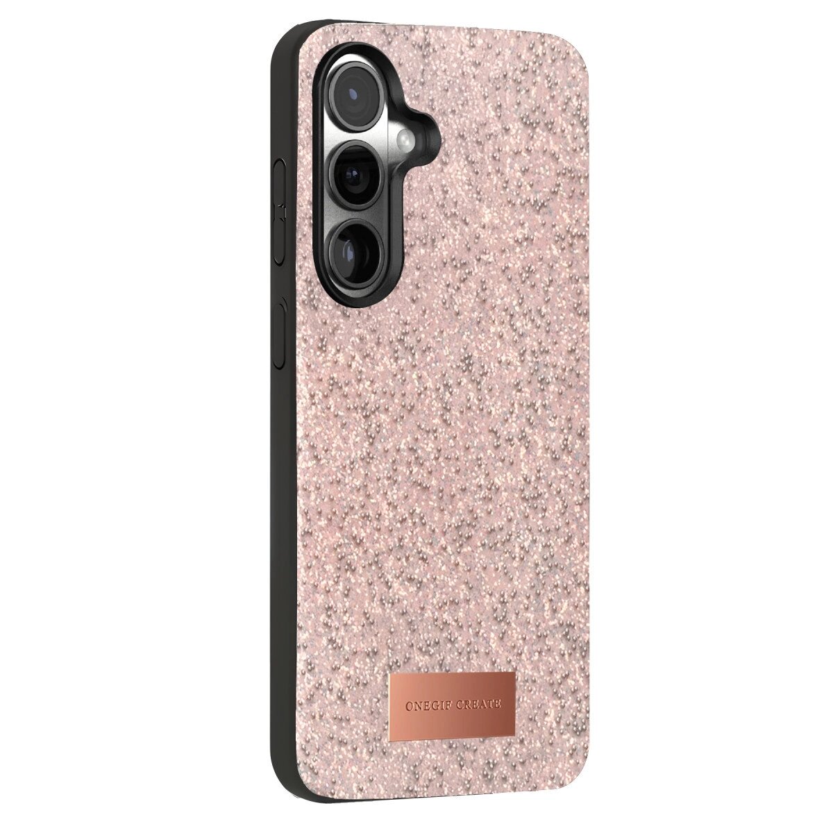 Onegif Samsung Galaxy S25 Plus Bright Simli Kapak - Pembe Onegif Samsung Galaxy S25 Plus Bright Simli Kapak - Pembe