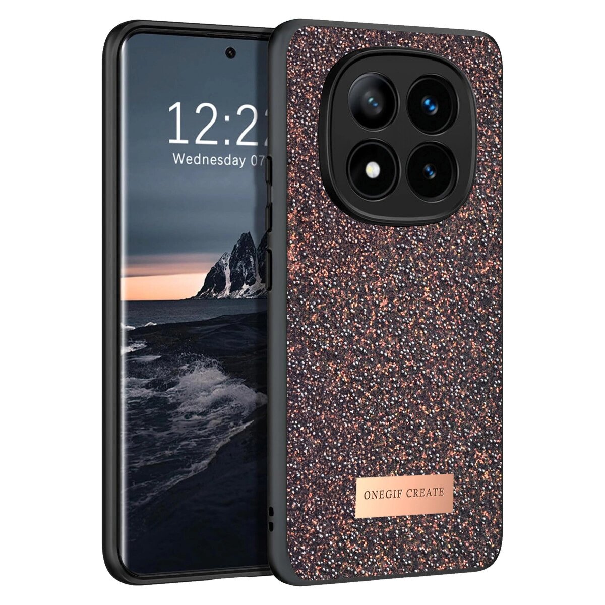 Onegif Xiaomi Redmi Note 14 Pro 4g Bright Simli Kapak - Derin Mor Onegif Xiaomi Redmi Note 14 Pro 4g Bright Simli Kapak - Derin Mor
