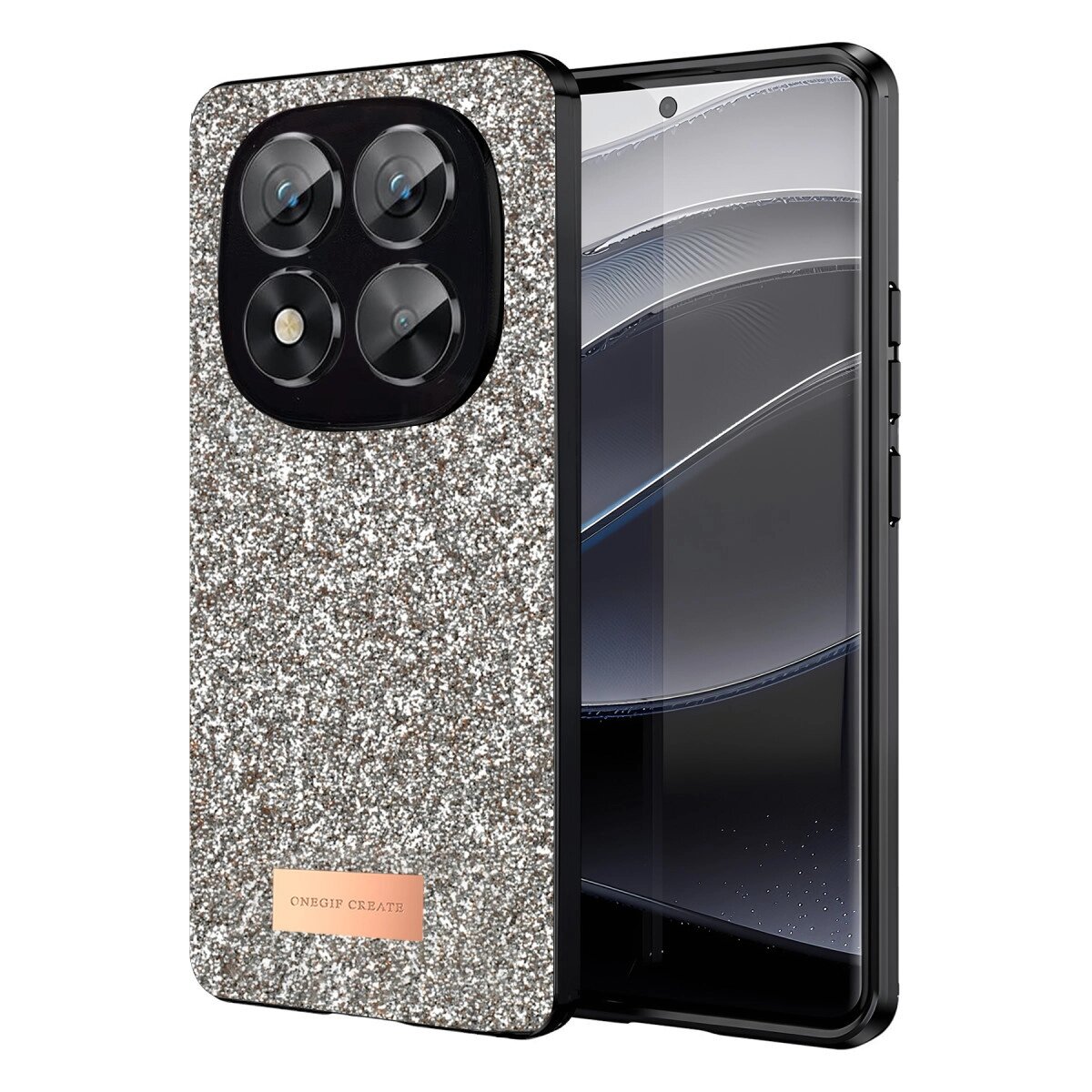 Onegif Xiaomi Redmi Note 14 Pro 5g Bright Simli Kapak - Gold Onegif Xiaomi Redmi Note 14 Pro 5g Bright Simli Kapak - Gold