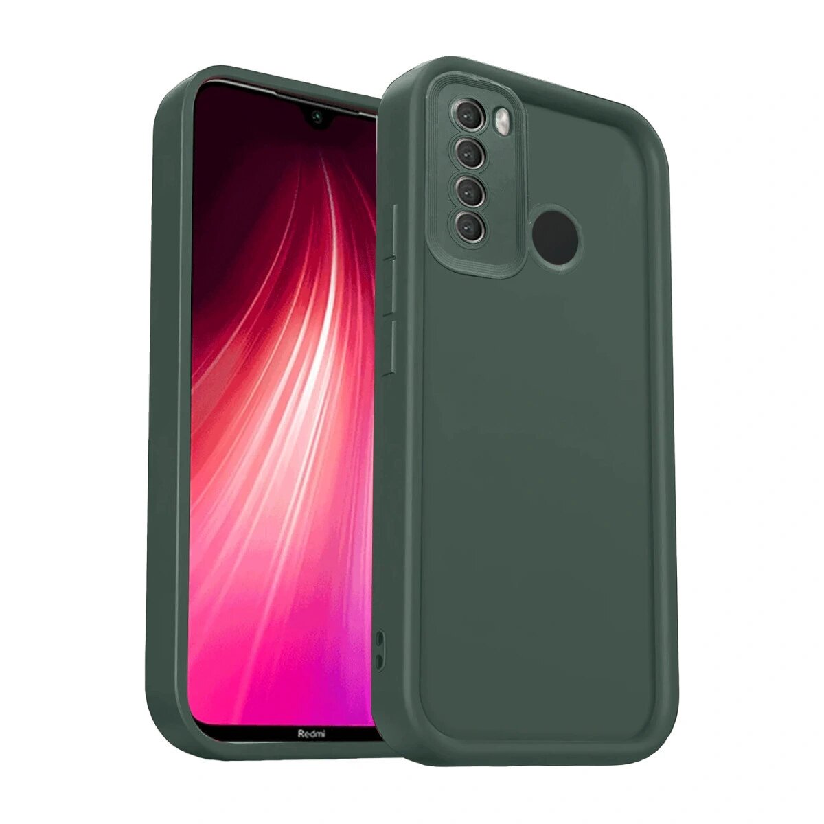 Xiaomi Redmi Note 8 Kılıf Viera Silikon - Koyu Yeşil Xiaomi Redmi Note 8 Kılıf Viera Silikon - Koyu Yeşil