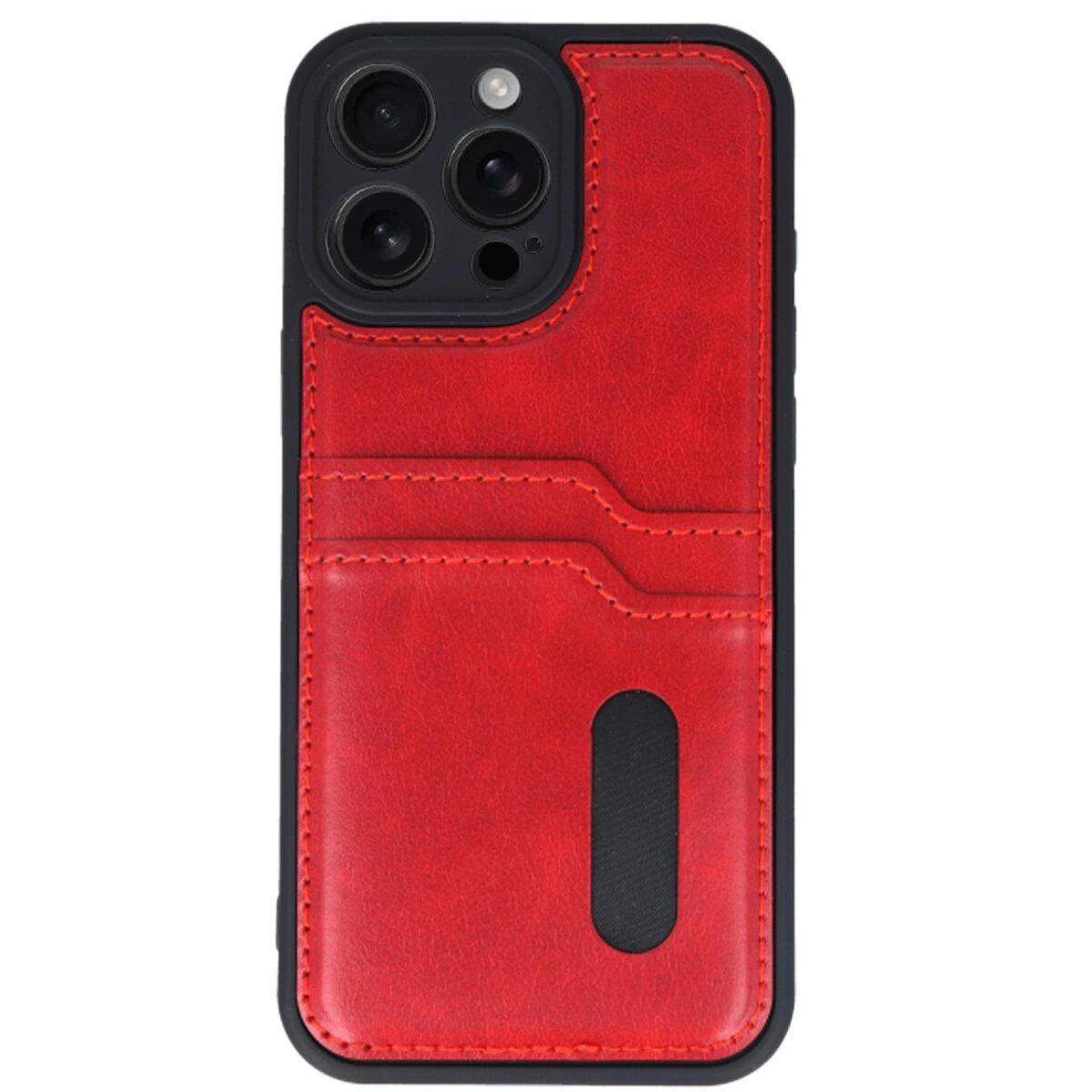 İphone 16 Pro Kılıf Sara Kartvizitli Deri Kılıf - Kırmızı İphone 16 Pro Kılıf Sara Kartvizitli Deri Kılıf - Kırmızı