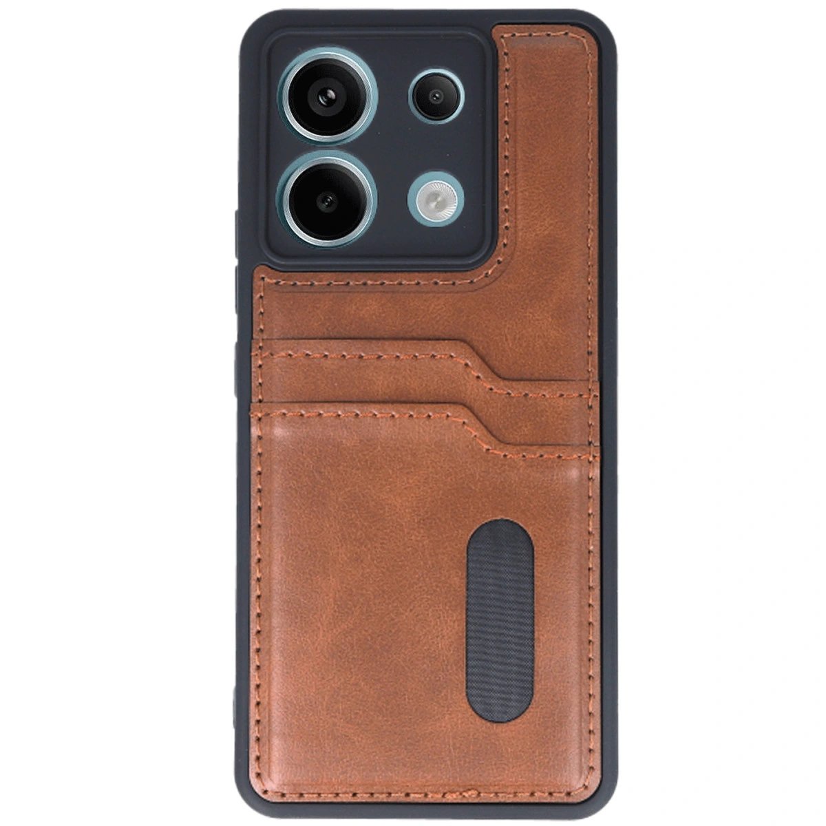Xiaomi Redmi Note 13 Pro 4g Kılıf Sara Kartvizitli Deri Kılıf - Taba Xiaomi Redmi Note 13 Pro 4g Kılıf Sara Kartvizitli Deri Kılıf - Taba