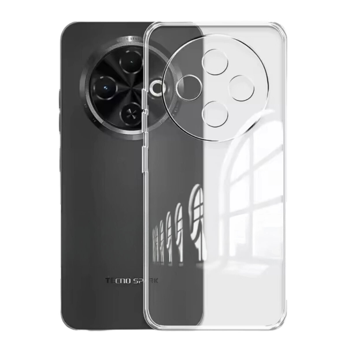 Tecno Spark 30c Kılıf Lüx Şeffaf Silikon