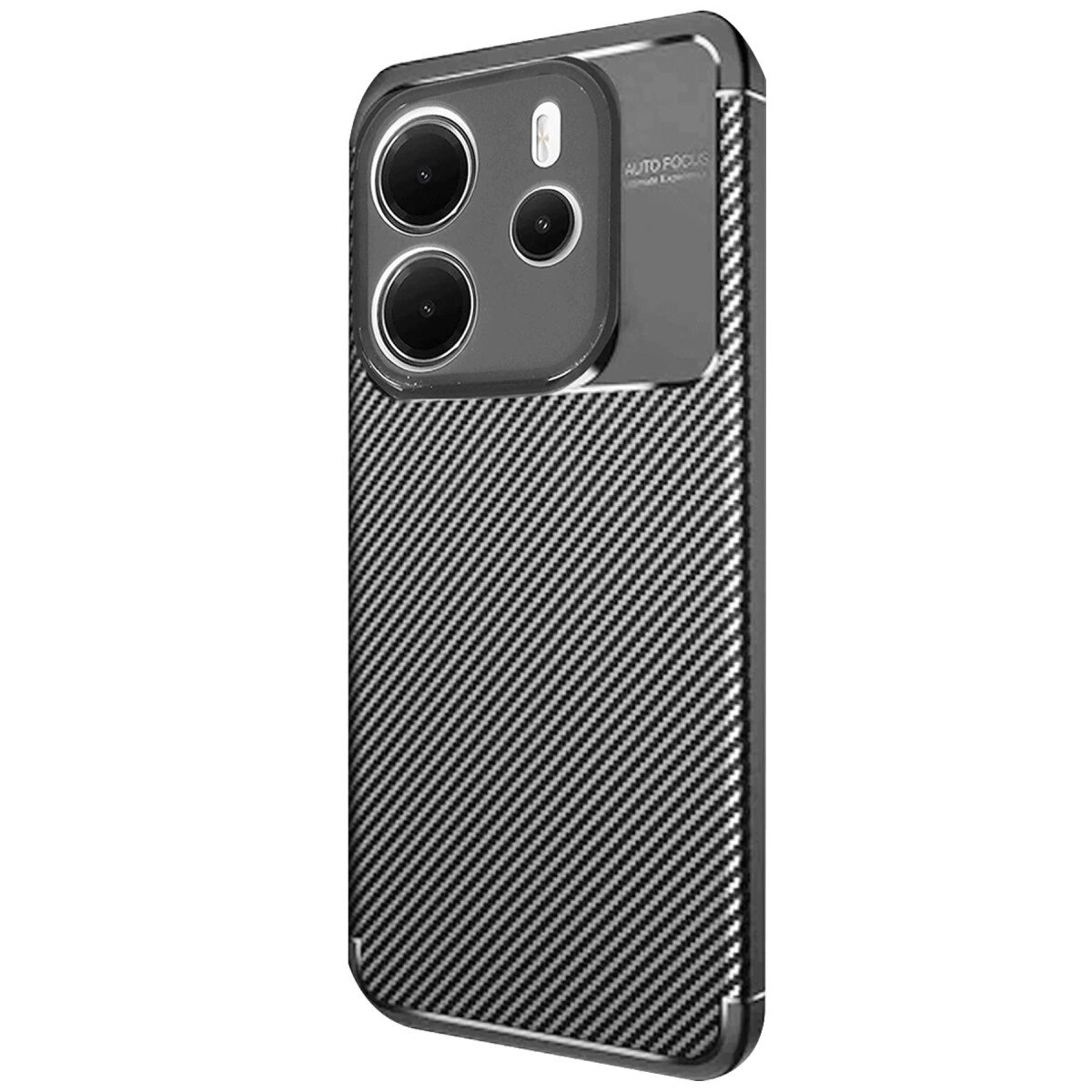 Xiaomi Redmi Note 14 4g Kılıf Auto Focus Karbon Kapak - Siyah Xiaomi Redmi Note 14 4g Kılıf Auto Focus Karbon Kapak - Siyah