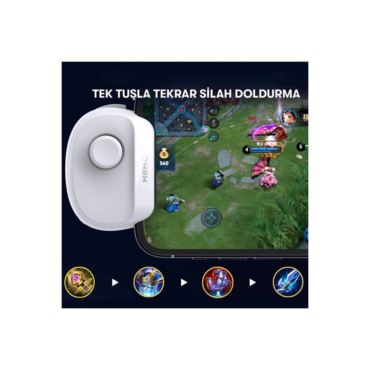 Memo Mb01 Oyun Tuşu - Beyaz Memo Mb01 Oyun Tuşu - Beyaz