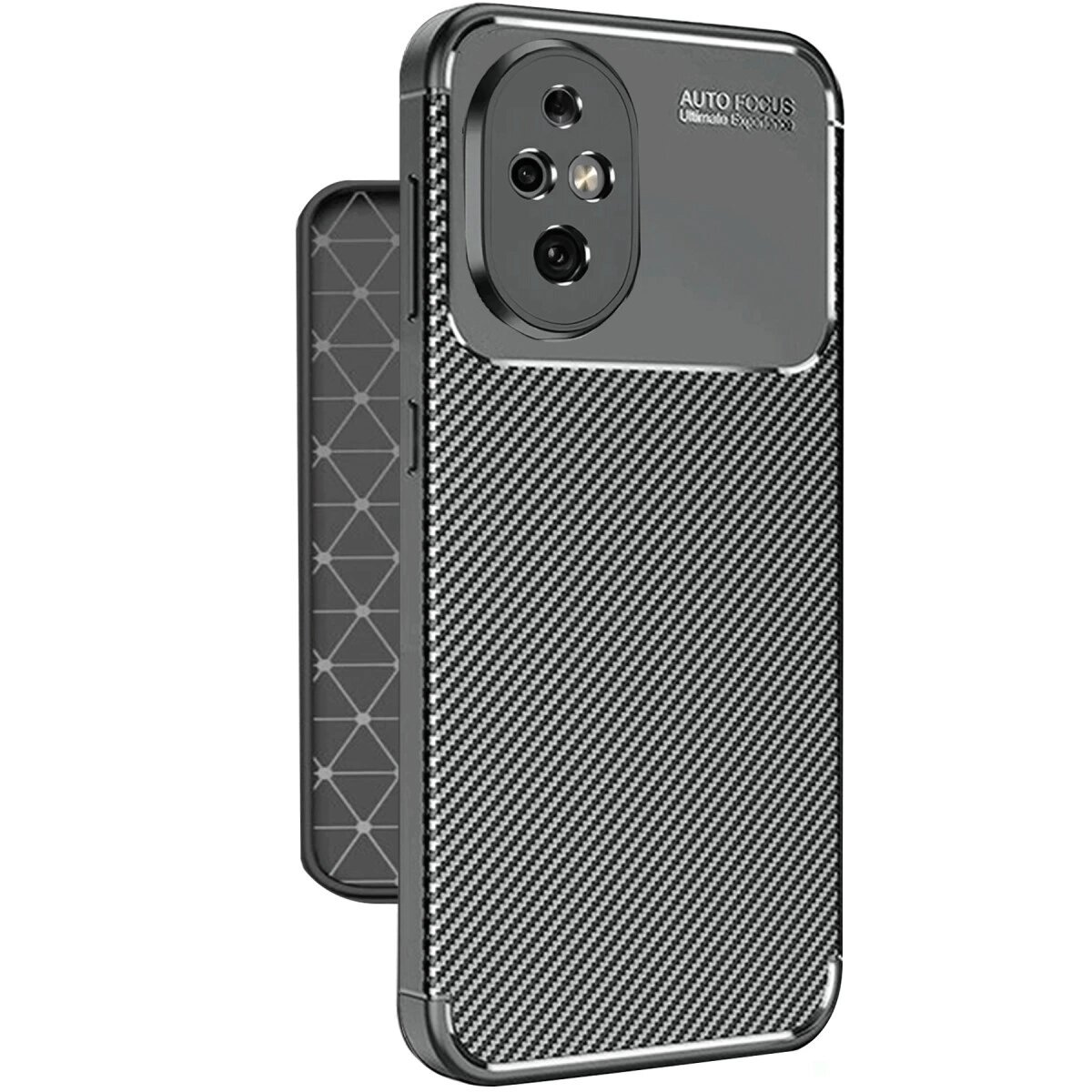 Honor 200 Kılıf Auto Focus Karbon Kapak - Siyah