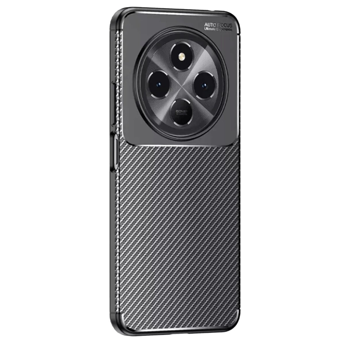 Tecno Spark 30c Kılıf Auto Focus Karbon Kapak - Siyah
