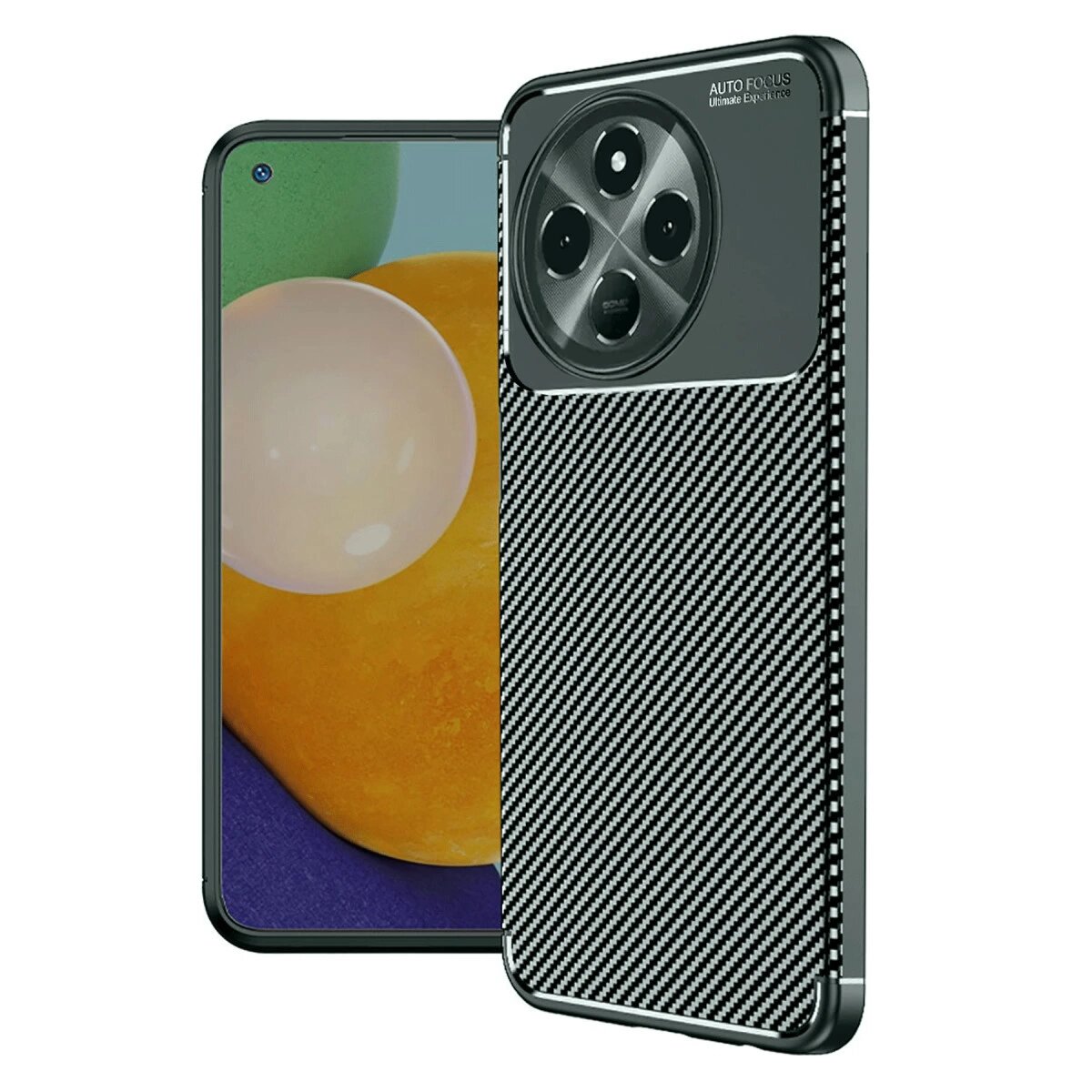 Tecno Spark 30 Pro Kılıf Auto Focus Karbon Kapak - Koyu Yeşil Tecno Spark 30 Pro Kılıf Auto Focus Karbon Kapak - Koyu Yeşil