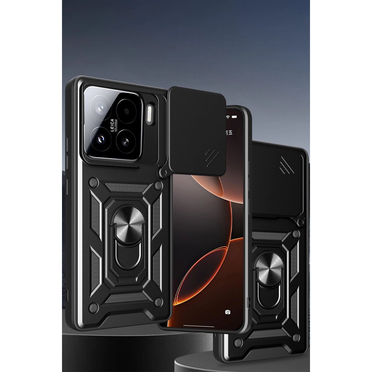 Xiaomi Mi 15 Pro Kılıf Pars Lens Yüzüklü Silikon - Siyah Xiaomi Mi 15 Pro Kılıf Pars Lens Yüzüklü Silikon - Siyah