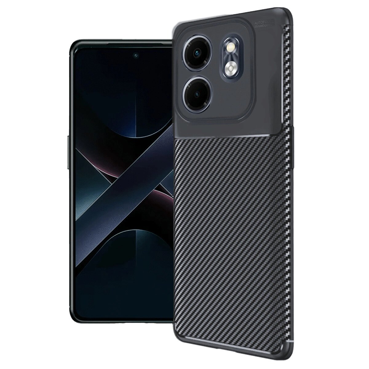 İnfinix Smart 9 Kılıf Auto Focus Karbon Kapak - Siyah İnfinix Smart 9 Kılıf Auto Focus Karbon Kapak - Siyah