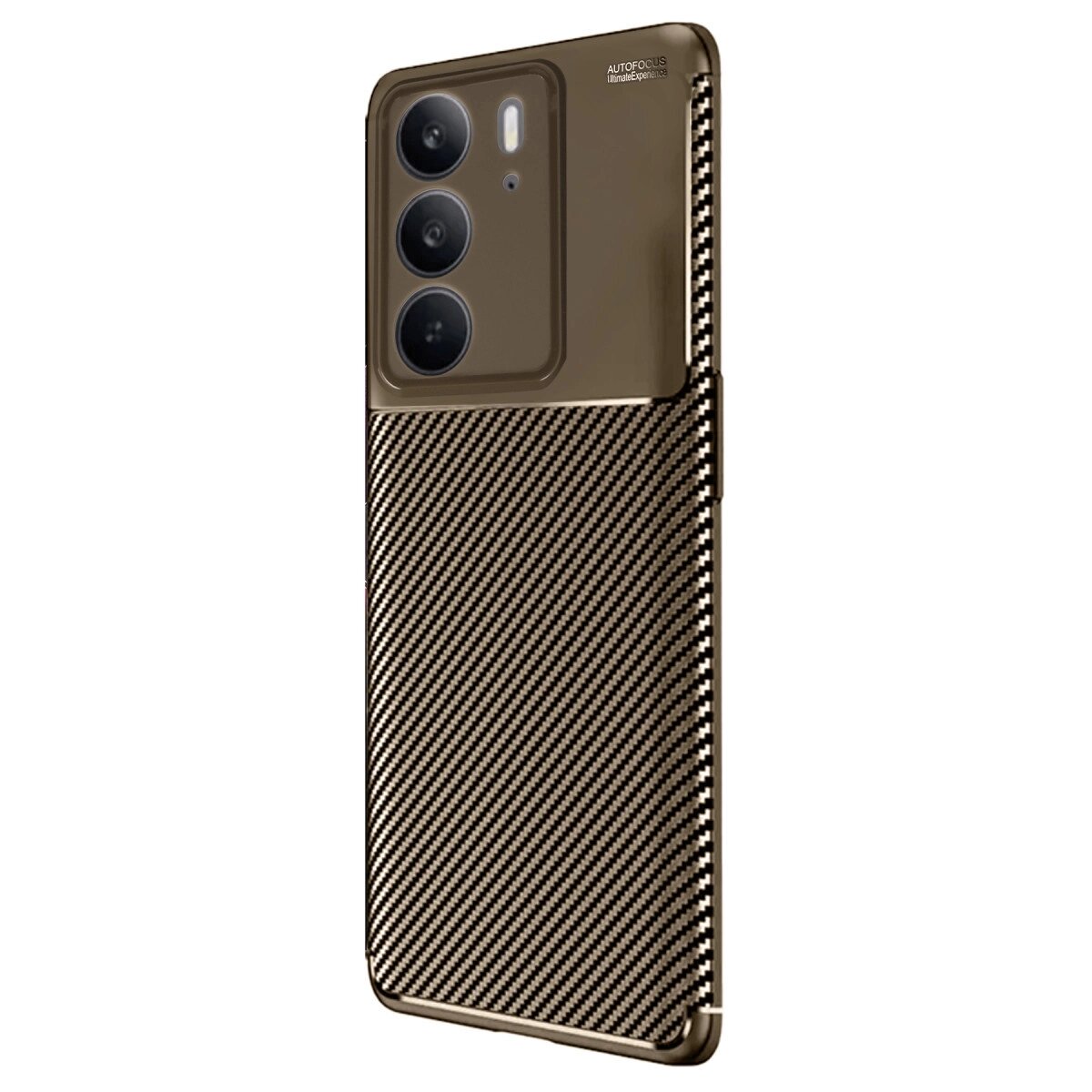 Realme C75 4g Auto Focus Karbon Kapak - Kahverengi Realme C75 4g Auto Focus Karbon Kapak - Kahverengi