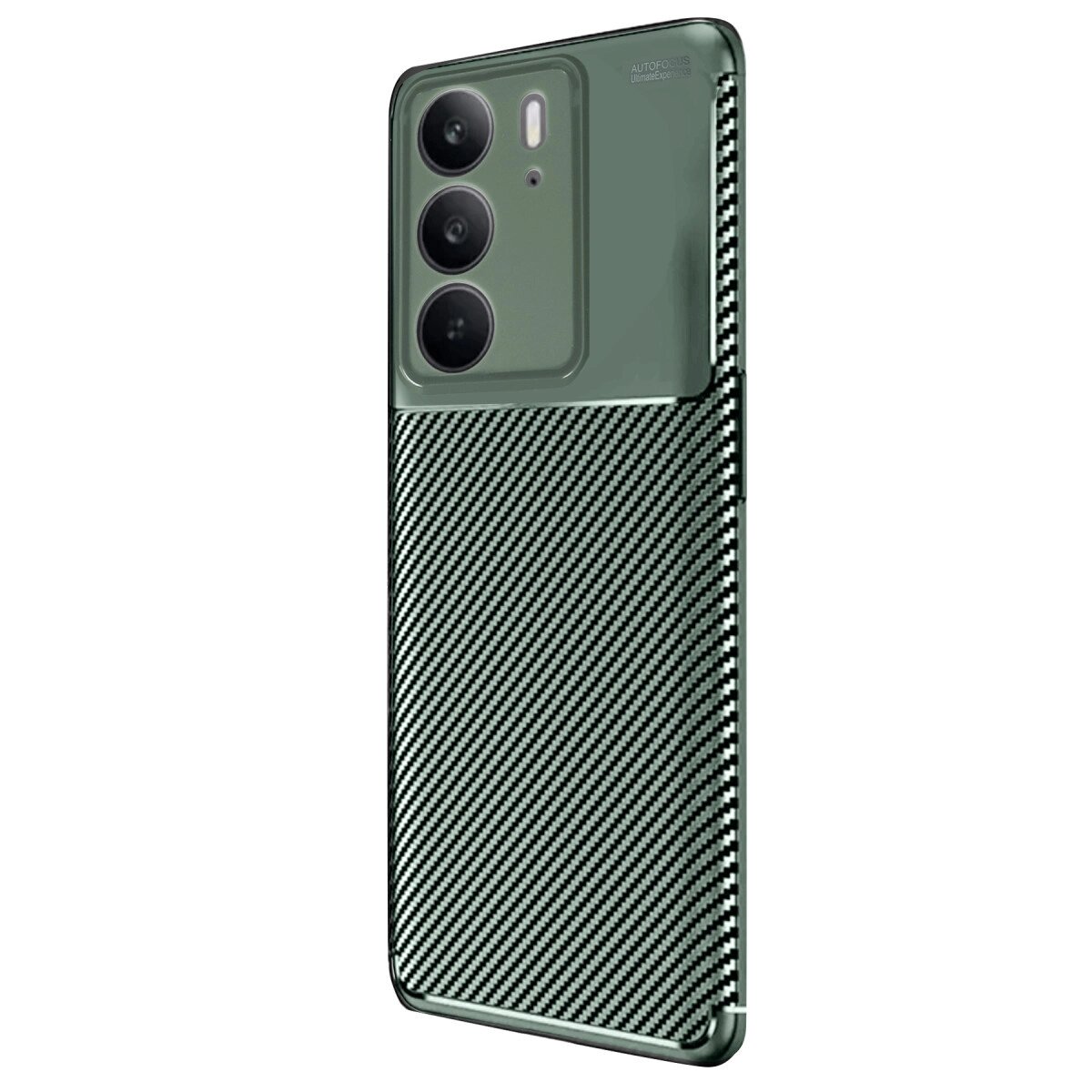 Realme C75 4g Auto Focus Karbon Kapak - Koyu Yeşil Realme C75 4g Auto Focus Karbon Kapak - Koyu Yeşil