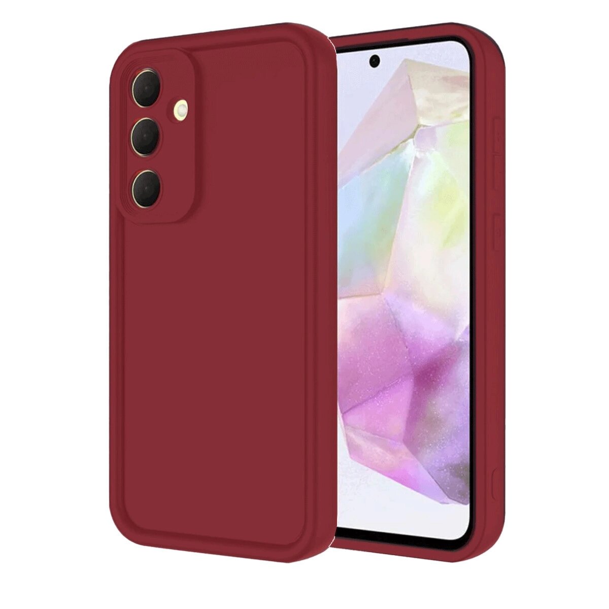 Samsung Galaxy A16 5g Kılıf Viera Silikon - Bordo Samsung Galaxy A16 5g Kılıf Viera Silikon - Bordo
