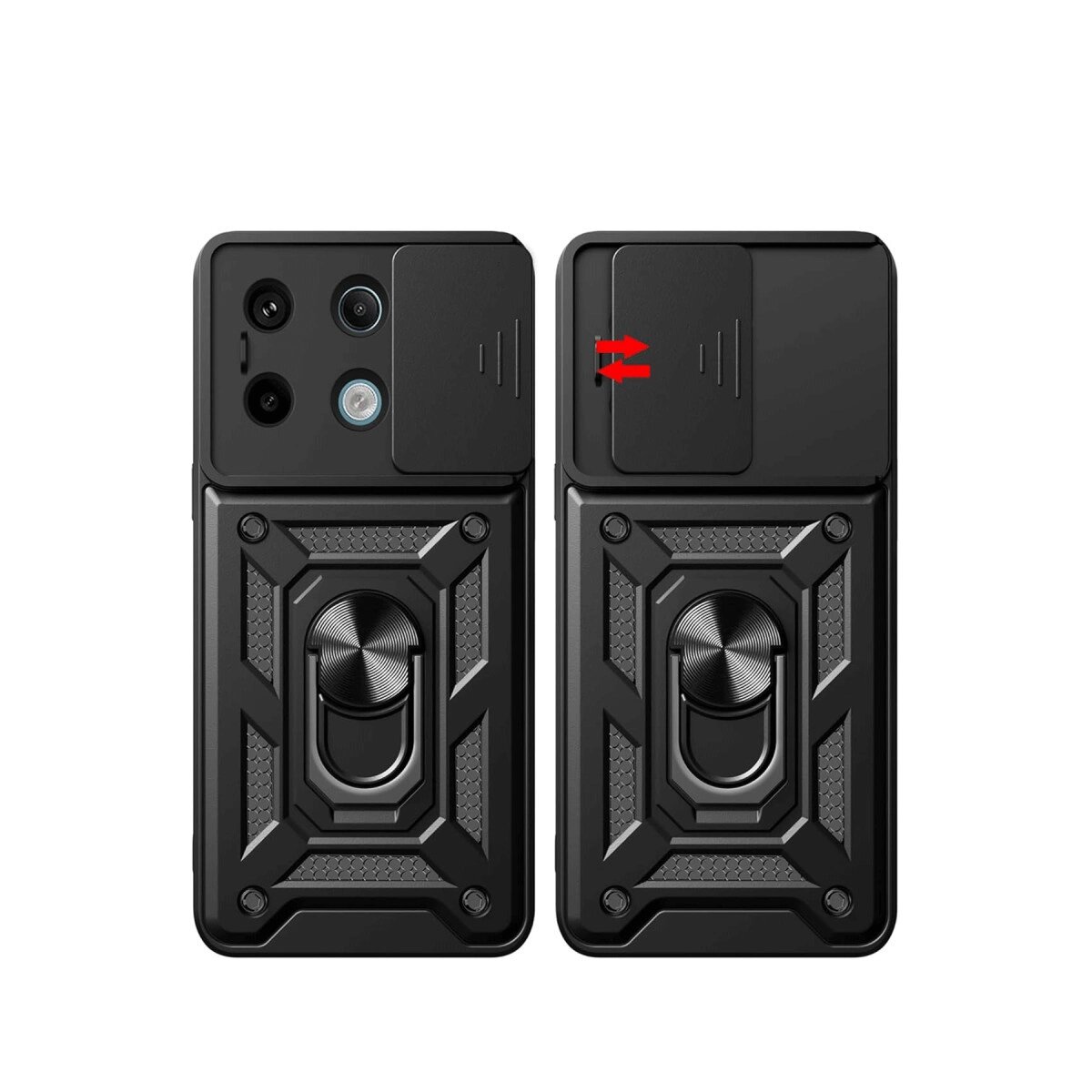 Xiaomi Redmi Note 13 Pro 4g Pars Lens Yüzüklü Silikon - Kırmızı