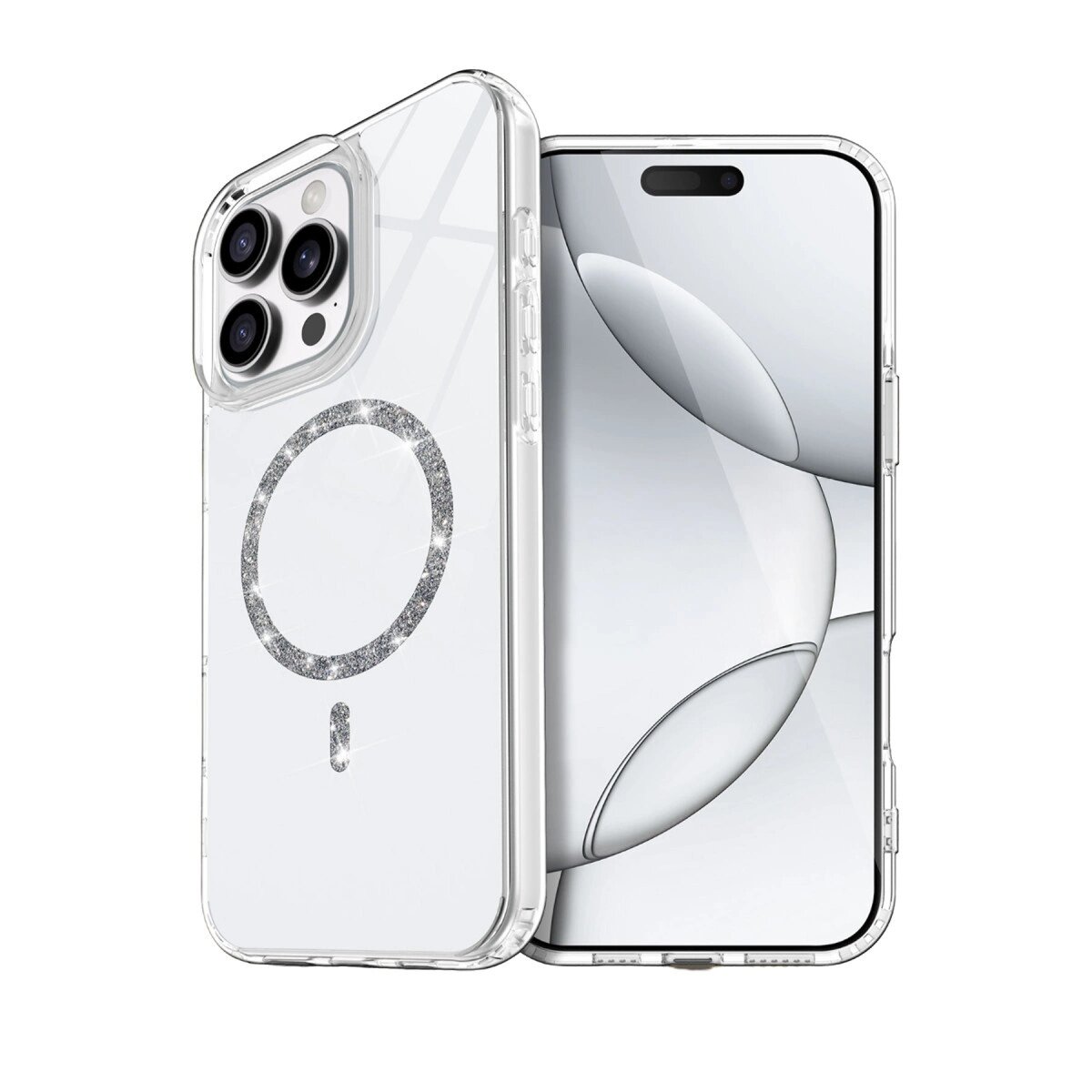 Apple İphone 16 Pro Live Diamond Magsafe Kapak - Şeffaf Apple İphone 16 Pro Live Diamond Magsafe Kapak - Şeffaf