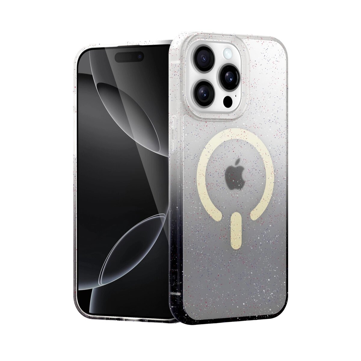 Apple İphone 14 Pro Max Pummel Shiny Magsafe Kapak - Siyah Apple İphone 14 Pro Max Pummel Shiny Magsafe Kapak - Siyah