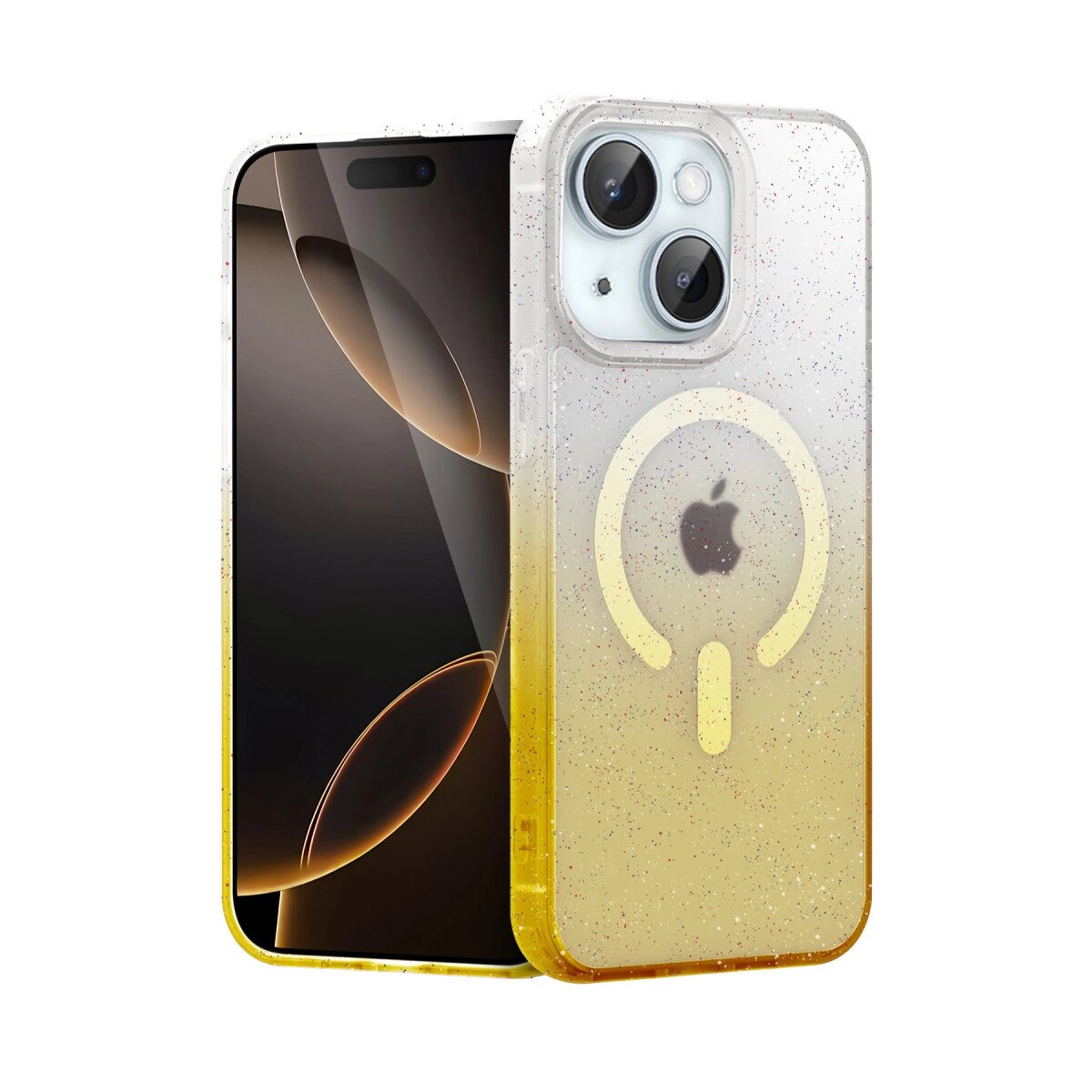 Apple İphone 15 Plus Pummel Shiny Magsafe Kapak - Gold Apple İphone 15 Plus Pummel Shiny Magsafe Kapak - Gold