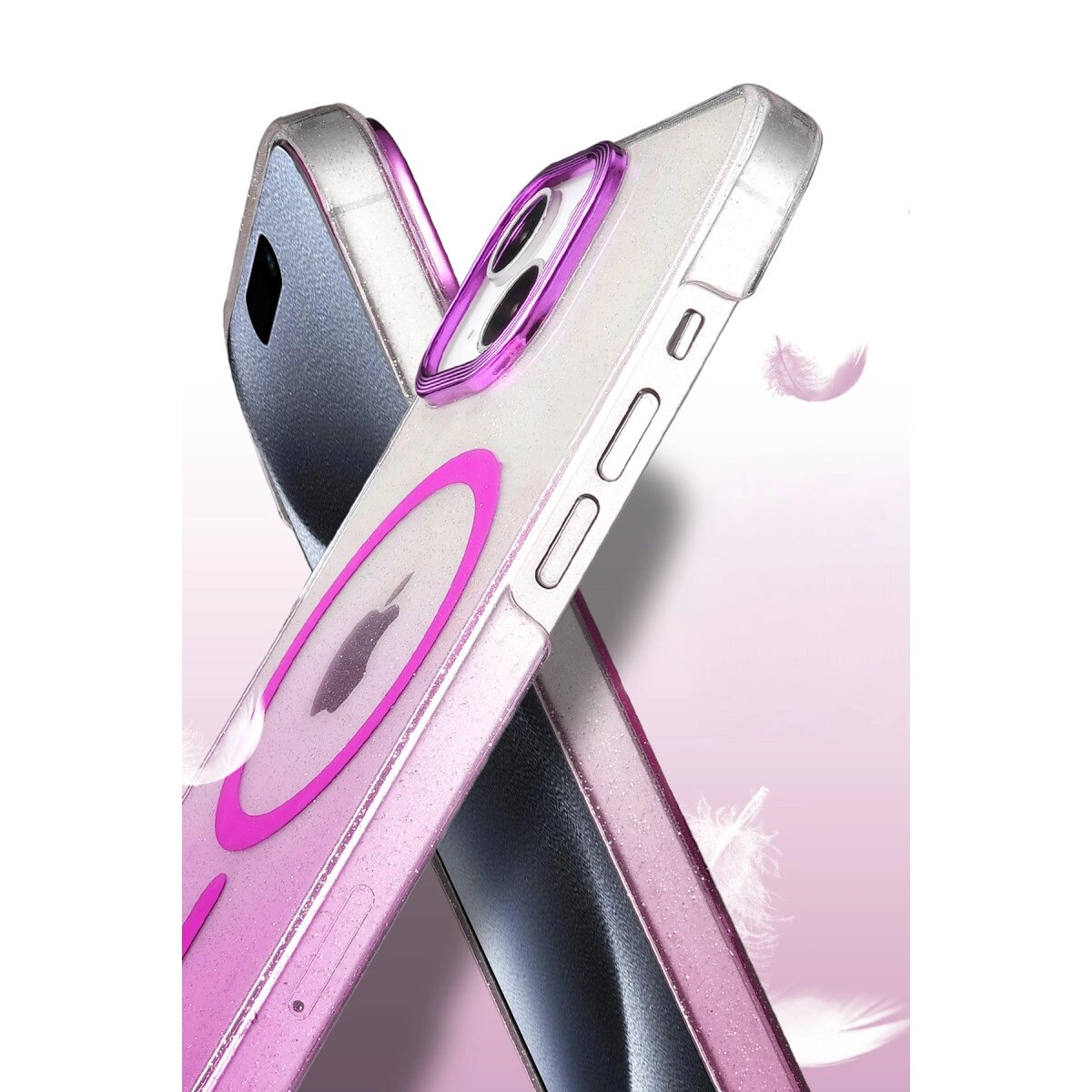 Apple İphone 15 Plus Glossy Magsafe Kapak - Mor