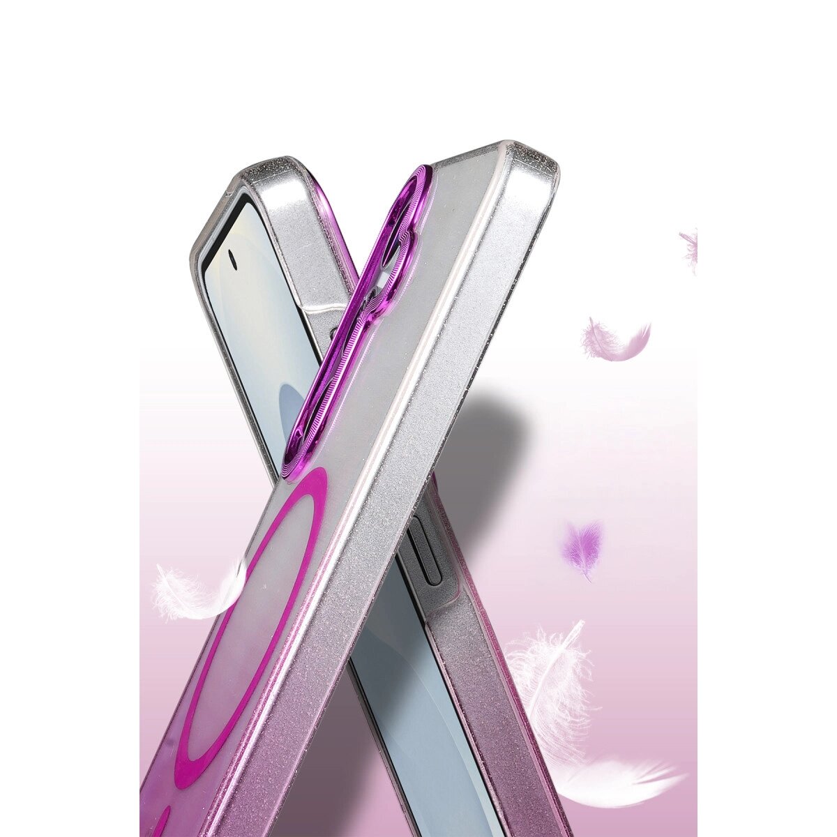 Samsung Galaxy S25 Glossy Magsafe Kapak - Mor Samsung Galaxy S25 Glossy Magsafe Kapak - Mor